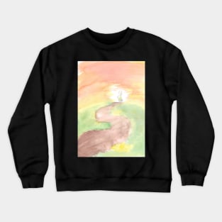 Asriel Dreemurr Through The Barrier Watercolor Art Print Crewneck Sweatshirt